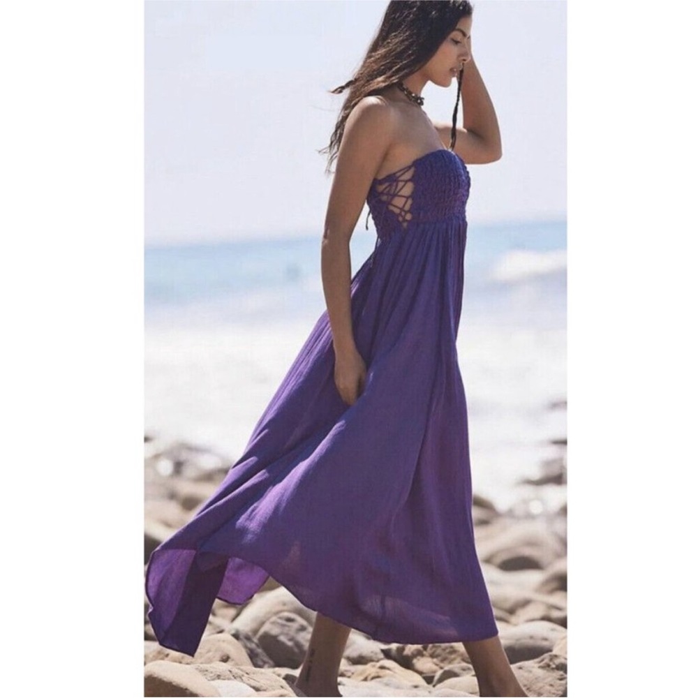 Free People Endless Summer, Purple Strapless Sundress